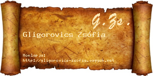 Gligorovics Zsófia névjegykártya