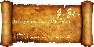 Gligorovics Zsófia névjegykártya
