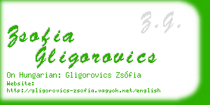 zsofia gligorovics business card