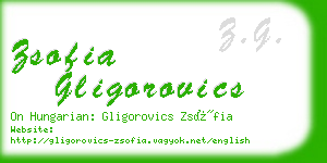 zsofia gligorovics business card